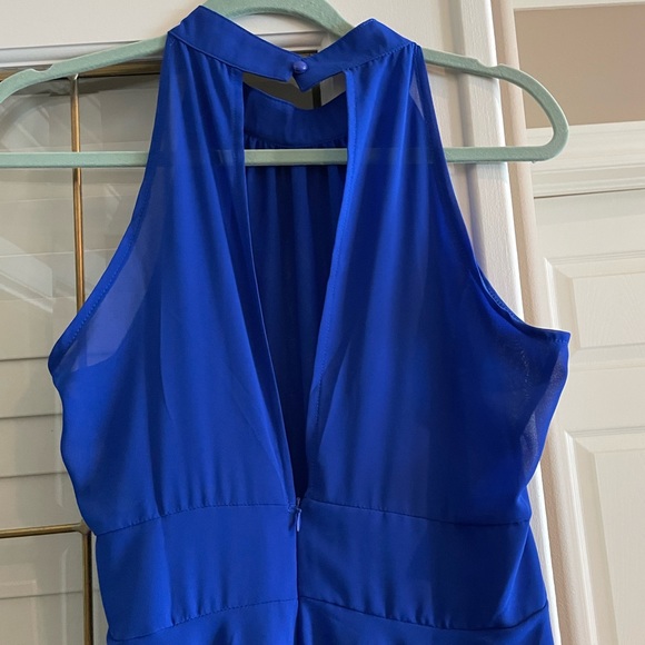 Ladies royal blue hi/low dress - Picture 3 of 4